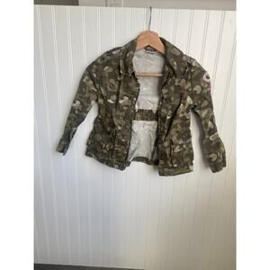 Carhartt Jacket Girls 6 Green Brown Camo Outdoor Hunting Canvas Work Coat Kids